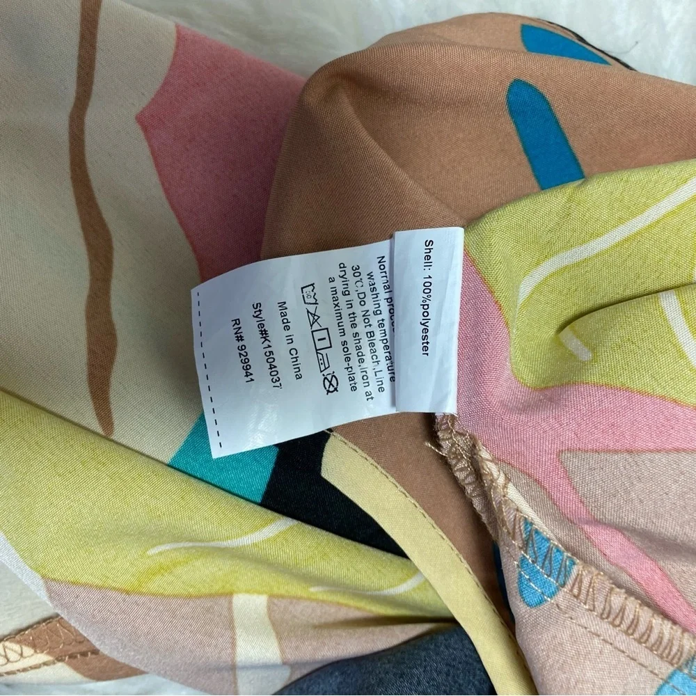 LUUKSE Tropical Print Wide-Leg Romper Jumpsuit Sz-Small - Picture 5 of 6